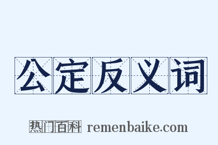 公定反义词是什么意思的图片